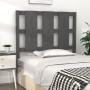 Solid gray pine wood bed headboard 95.5x4x100 cm by vidaXL, Headboards and footboards - Ref: Foro24-817972, Price: 29,99 €, D...