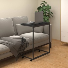 Black plywood side table with wheels 55x35x70 cm by vidaXL, Coffee table - Ref: Foro24-343101, Price: 39,69 €, Discount: %