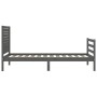 Estructura de cama con cabecero madera maciza gris 100x200 cm de vidaXL, Camas y somieres - Ref: Foro24-3195018, Precio: 124,...