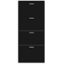 Mueble zapatero madera contrachapada negro 59x17x150 cm de vidaXL, Zapateros y organizadores de calzado - Ref: Foro24-342520,...