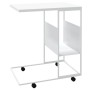 Mesa auxiliar con ruedas contrachapado blanco 55x36x63,5 cm de vidaXL, Mesas de centro - Ref: Foro24-343111, Precio: 42,14 €,...