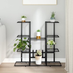 Black iron flower stand 94.5x25x89 cm by vidaXL, Pot stands - Ref: Foro24-343119, Price: 56,57 €, Discount: %