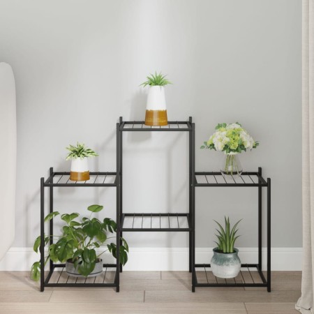 Black iron flower stand 83x25x60 cm by vidaXL, Pot stands - Ref: Foro24-343125, Price: 40,69 €, Discount: %