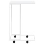 Mesa auxiliar con ruedas contrachapado blanco 40x30x63,5 cm de vidaXL, Mesas de centro - Ref: Foro24-343099, Precio: 37,41 €,...