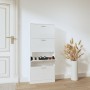 Glossy white plywood shoe cabinet 59x17x150 cm by vidaXL, Shoe racks and shoe organizers - Ref: Foro24-342522, Price: 125,37 ...