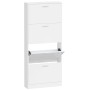 Glossy white plywood shoe cabinet 59x17x150 cm by vidaXL, Shoe racks and shoe organizers - Ref: Foro24-342522, Price: 125,37 ...