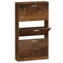 Shoe cabinet made of smoked oak plywood 59x17x108 cm by vidaXL, Shoe racks and shoe organizers - Ref: Foro24-342531, Price: 9...