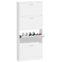 Glossy white plywood shoe cabinet 59x17x150 cm by vidaXL, Shoe racks and shoe organizers - Ref: Foro24-342522, Price: 125,37 ...