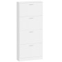 Glossy white plywood shoe cabinet 59x17x150 cm by vidaXL, Shoe racks and shoe organizers - Ref: Foro24-342522, Price: 125,37 ...