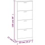 Glossy white plywood shoe cabinet 59x17x150 cm by vidaXL, Shoe racks and shoe organizers - Ref: Foro24-342522, Price: 125,37 ...