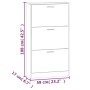 Shoe cabinet made of smoked oak plywood 59x17x108 cm by vidaXL, Shoe racks and shoe organizers - Ref: Foro24-342531, Price: 9...