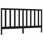 Solid black pine wood bed headboard 206x4x100 cm by vidaXL, Headboards and footboards - Ref: Foro24-817714, Price: 41,99 €, D...