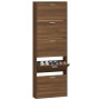 Schuhschrank aus braunem Eichensperrholz, 59 x 17 x 169 cm von vidaXL, Schuhregale und Schuhorganisatoren - Ref: Foro24-34251...