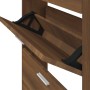 Schuhschrank aus braunem Eichensperrholz, 59 x 17 x 169 cm von vidaXL, Schuhregale und Schuhorganisatoren - Ref: Foro24-34251...