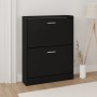 Black plywood shoe cabinet 59x17x81 cm by vidaXL, Shoe racks and shoe organizers - Ref: Foro24-342536, Price: 72,61 €, Discou...