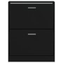 Black plywood shoe cabinet 59x17x81 cm by vidaXL, Shoe racks and shoe organizers - Ref: Foro24-342536, Price: 72,61 €, Discou...