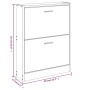 Black plywood shoe cabinet 59x17x81 cm by vidaXL, Shoe racks and shoe organizers - Ref: Foro24-342536, Price: 72,61 €, Discou...