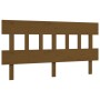 Honey brown wooden bed frame with headboard 160x200 cm by vidaXL, Beds and slatted bases - Ref: Foro24-3195169, Price: 158,81...