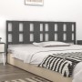 Solid gray pine wood bed headboard 205.5x4x100 cm by vidaXL, Headboards and footboards - Ref: Foro24-818012, Price: 42,99 €, ...