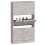 Mueble zapatero madera contrachapada gris hormigón 59x17x108 cm de vidaXL, Zapateros y organizadores de calzado - Ref: Foro24...