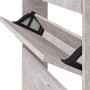 Schuhregal aus betongrauem Sperrholz, 59 x 17 x 150 cm von vidaXL, Schuhregale und Schuhorganisatoren - Ref: Foro24-342521, P...