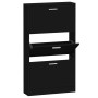 Black plywood shoe cabinet 59x17x108 cm by vidaXL, Shoe racks and shoe organizers - Ref: Foro24-342528, Price: 87,70 €, Disco...