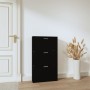 Black plywood shoe cabinet 59x17x108 cm by vidaXL, Shoe racks and shoe organizers - Ref: Foro24-342528, Price: 87,70 €, Disco...