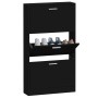 Black plywood shoe cabinet 59x17x108 cm by vidaXL, Shoe racks and shoe organizers - Ref: Foro24-342528, Price: 87,70 €, Disco...