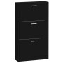 Black plywood shoe cabinet 59x17x108 cm by vidaXL, Shoe racks and shoe organizers - Ref: Foro24-342528, Price: 87,70 €, Disco...