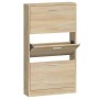 Shoe rack made of plywood in oak color, measuring 59x17x108 cm. by vidaXL, Shoe racks and shoe organizers - Ref: Foro24-34252...