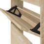 Shoe rack made of plywood in oak color, measuring 59x17x108 cm. by vidaXL, Shoe racks and shoe organizers - Ref: Foro24-34252...