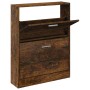 Smoked oak plywood shoe cabinet 59x17x81 cm by vidaXL, Shoe racks and shoe organizers - Ref: Foro24-342539, Price: 72,99 €, D...