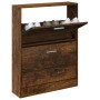 Smoked oak plywood shoe cabinet 59x17x81 cm by vidaXL, Shoe racks and shoe organizers - Ref: Foro24-342539, Price: 72,99 €, D...