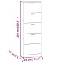 Concrete gray plywood shoe rack furniture 59x17x169 cm by vidaXL, Shoe racks and shoe organizers - Ref: Foro24-342513, Price:...