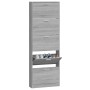 Sonoma gray plywood shoe cabinet 59x17x169 cm by vidaXL, Shoe racks and shoe organizers - Ref: Foro24-342516, Price: 130,29 €...