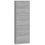 Sonoma gray plywood shoe cabinet 59x17x169 cm by vidaXL, Shoe racks and shoe organizers - Ref: Foro24-342516, Price: 130,29 €...