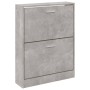 Mueble zapatero madera contrachapada gris hormigón 59x17x81 cm de vidaXL, Zapateros y organizadores de calzado - Ref: Foro24-...