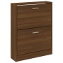 Schuhschrank aus braunem Eichensperrholz, 59 x 17 x 81 cm von vidaXL, Schuhregale und Schuhorganisatoren - Ref: Foro24-342541...