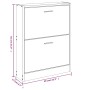 Schuhschrank aus braunem Eichensperrholz, 59 x 17 x 81 cm von vidaXL, Schuhregale und Schuhorganisatoren - Ref: Foro24-342541...