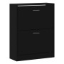 Mueble zapatero madera contrachapada negro 63x24x81 cm de vidaXL, Zapateros y organizadores de calzado - Ref: Foro24-342558, ...