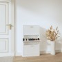 Glossy white plywood shoe cabinet 59x17x108 cm by vidaXL, Shoe racks and shoe organizers - Ref: Foro24-342530, Price: 121,46 ...