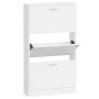 Glossy white plywood shoe cabinet 59x17x108 cm by vidaXL, Shoe racks and shoe organizers - Ref: Foro24-342530, Price: 121,46 ...