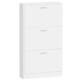 Glossy white plywood shoe cabinet 59x17x108 cm by vidaXL, Shoe racks and shoe organizers - Ref: Foro24-342530, Price: 121,46 ...