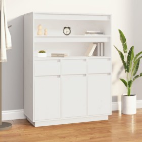 Tall sideboard in solid white pine wood 89x40x116.5 cm by vidaXL, Sideboards - Ref: Foro24-818216, Price: 178,58 €, Discount: %