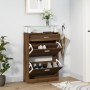 Schuhschrank aus braunem Eichensperrholz, 63 x 24 x 104 cm von vidaXL, Schuhregale und Schuhorganisatoren - Ref: Foro24-34256...