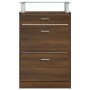 Schuhschrank aus braunem Eichensperrholz, 63 x 24 x 104 cm von vidaXL, Schuhregale und Schuhorganisatoren - Ref: Foro24-34256...