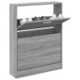 Mueble zapatero madera contrachapada gris Sonoma 59x17x81 cm de vidaXL, Zapateros y organizadores de calzado - Ref: Foro24-34...