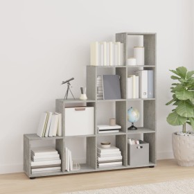 Leiterförmiges Regal aus betongrauem Sperrholz von vidaXL, Bücherregale und Regale - Ref: Foro24-342598, Preis: 134,99 €, Rab...