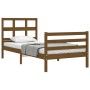 Honey brown solid wood bed frame with headboard 90x200cm by vidaXL, Beds and slatted bases - Ref: Foro24-3194819, Price: 116,...