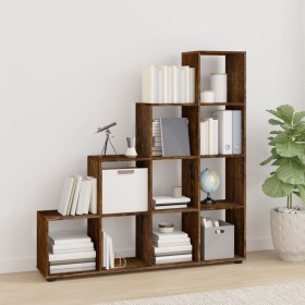 Ladder-shaped shelving made of smoked oak plywood by vidaXL, Bookcases and shelves - Ref: Foro24-342600, Price: 133,99 €, Dis...